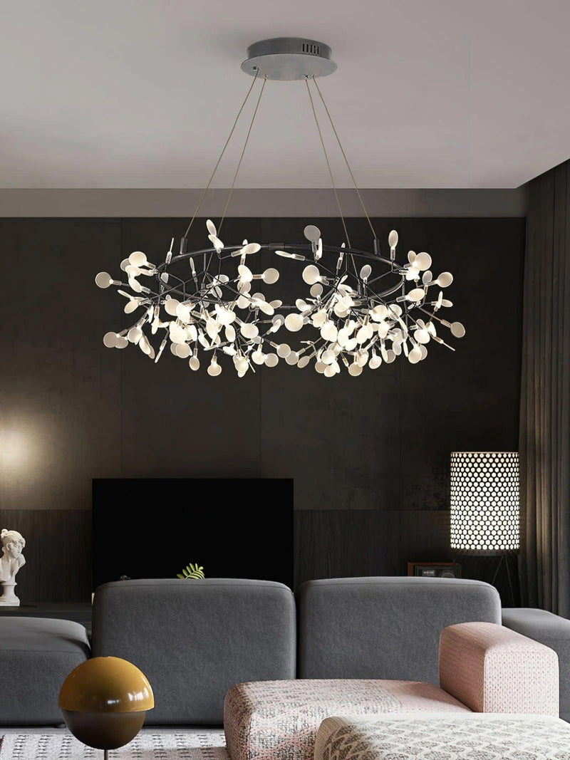 Black Big O Firefly LED Chandelier-DWHOME