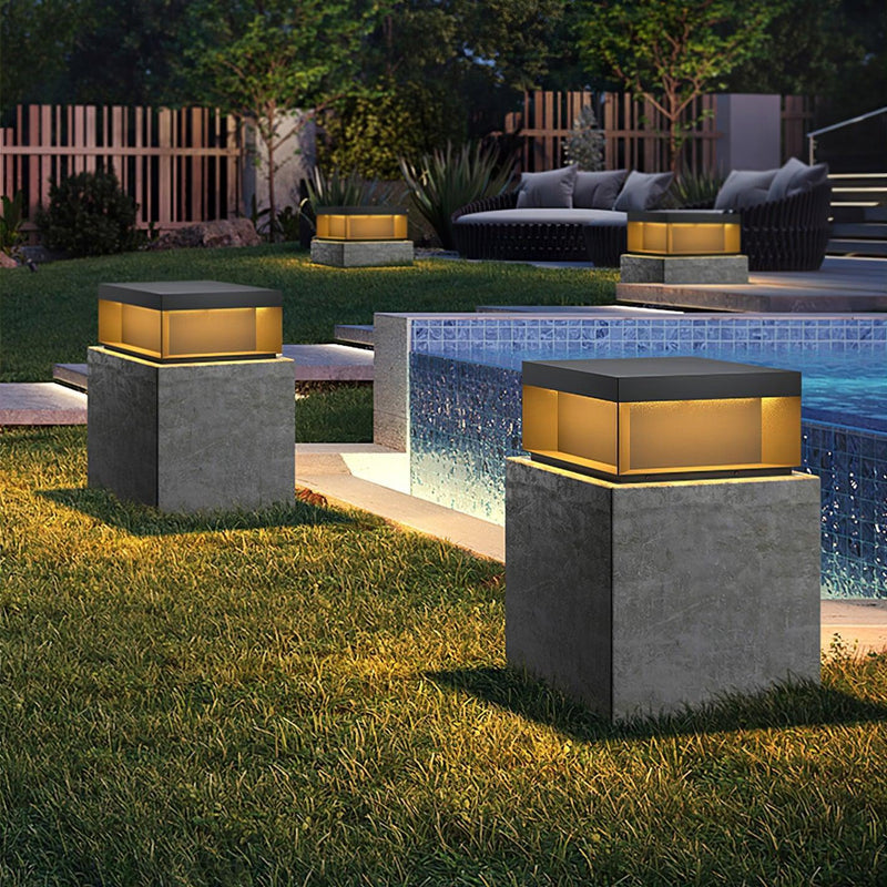 Black Box Outdoor Post Light-DWHOME
