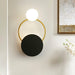 Black Circular Rings Wall Lamp-DWHOME