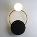 Black Circular Rings Wall Lamp-DWHOME