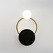 Black Circular Rings Wall Lamp-DWHOME