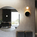 Black Circular Rings Wall Lamp-DWHOME