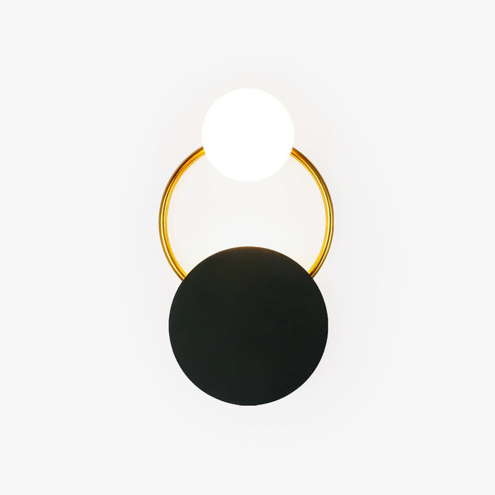 Black Circular Rings Wall Lamp-DWHOME