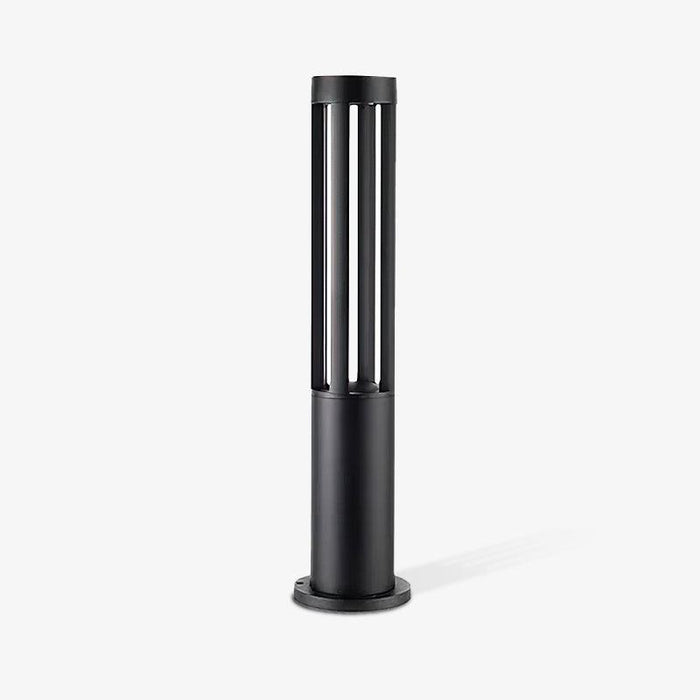 Black Cylindrical Garden Outdoor Light-DWHOME