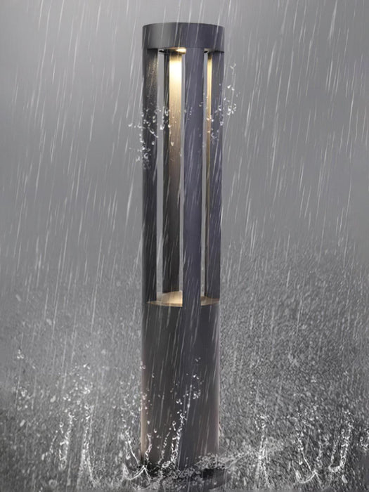 Black Cylindrical Garden Outdoor Light-DWHOME