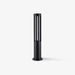 Black Cylindrical Solar Outdoor Post Light-DWHOME