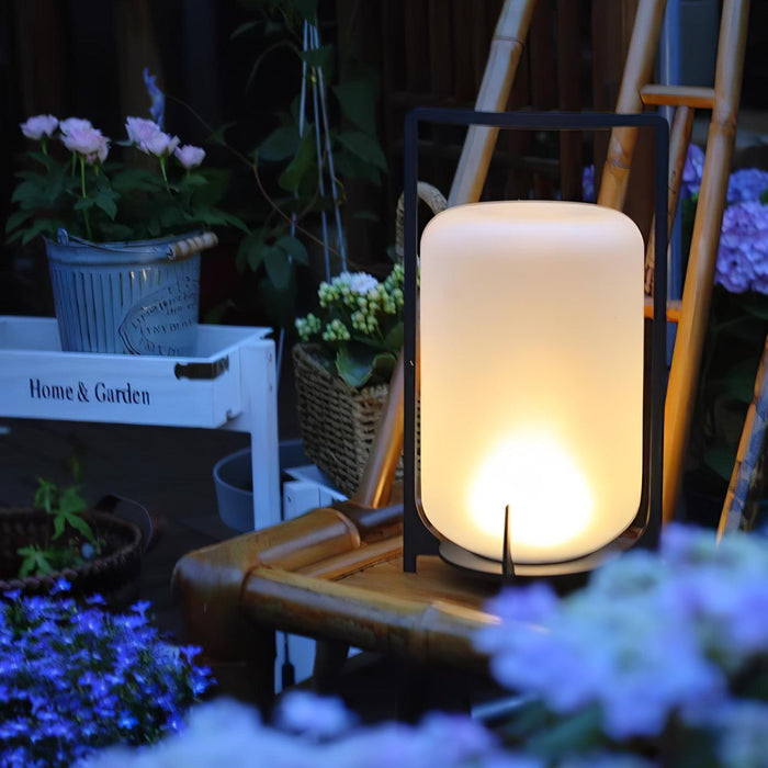 Black Twilight Lantern Table Lamp-DWHOME