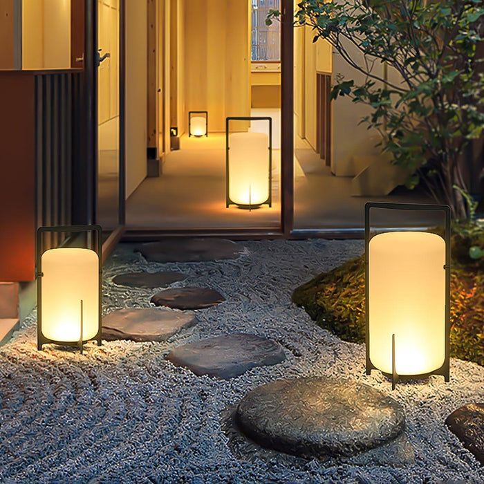 Black Twilight Lantern Table Lamp-DWHOME