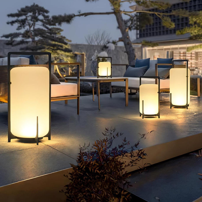 Black Twilight Lantern Table Lamp-DWHOME