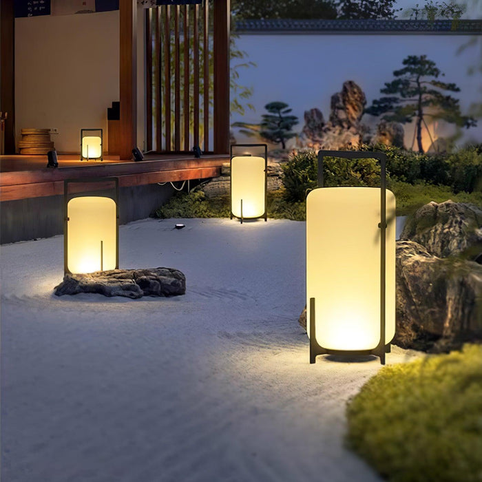 Black Twilight Lantern Table Lamp-DWHOME