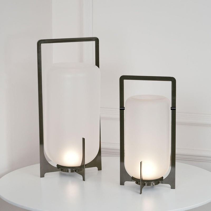 Steel Twilight Lantern Table Light-DWHOME