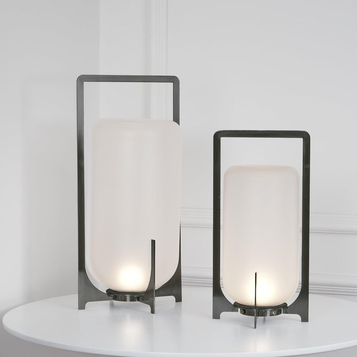 Steel Twilight Lantern Table Light-DWHOME