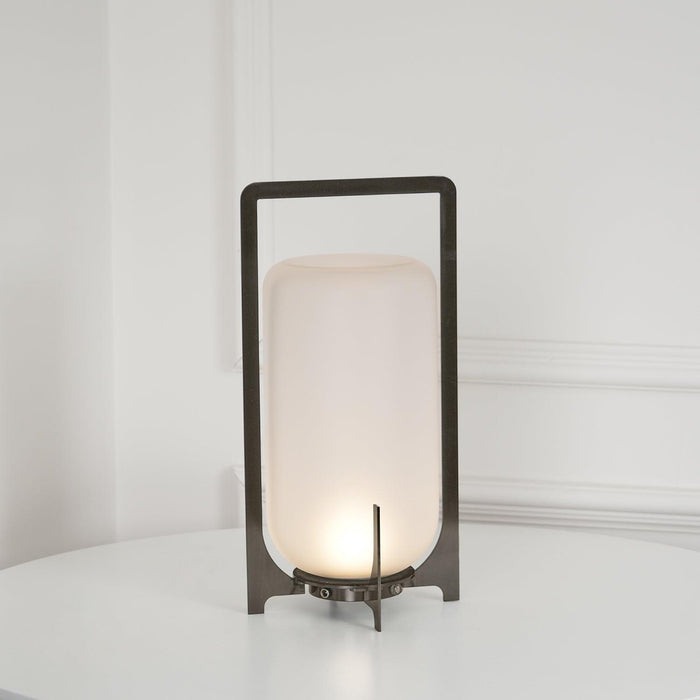 Steel Twilight Lantern Table Light-DWHOME