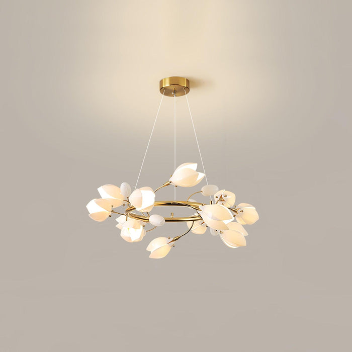 Porcelain Magnolia Chandelier.