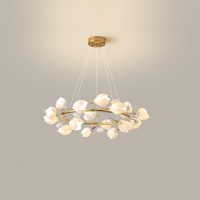 Porcelain Magnolia Chandelier.