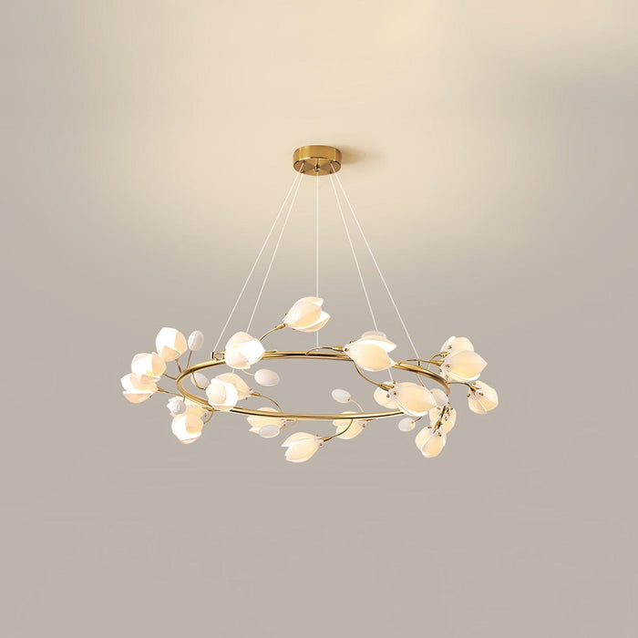 Porcelain Magnolia Chandelier.