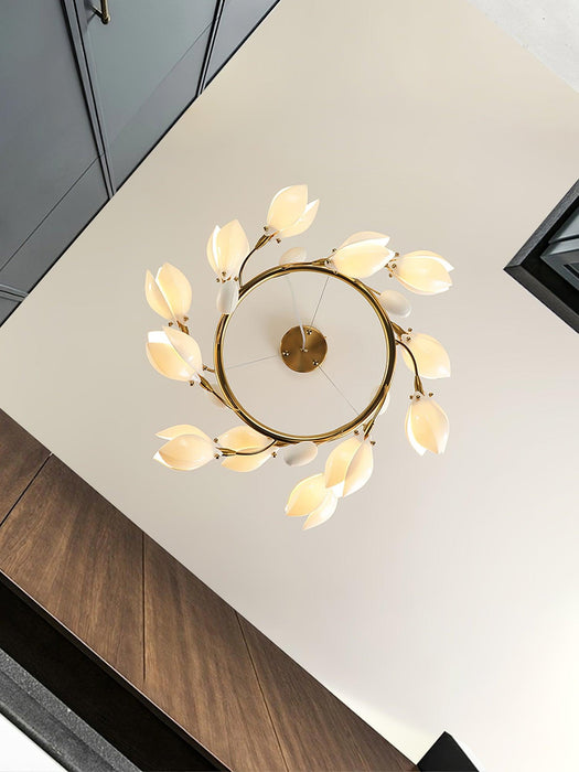 Porcelain Magnolia Chandelier.