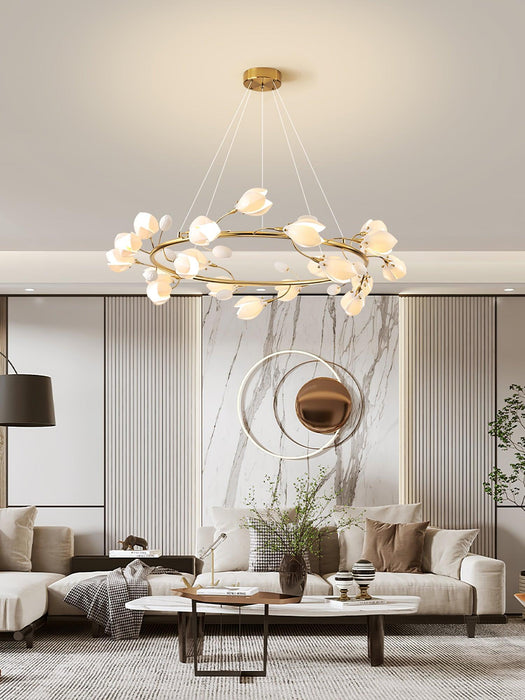 Porcelain Magnolia Chandelier.