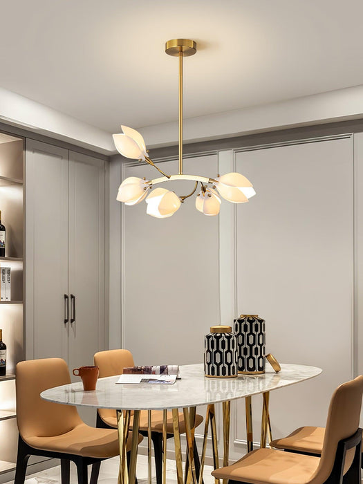 Porcelain Magnolia Chandelier-DWHOME