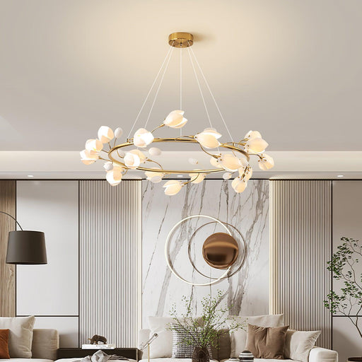 Porcelain Magnolia Chandelier.