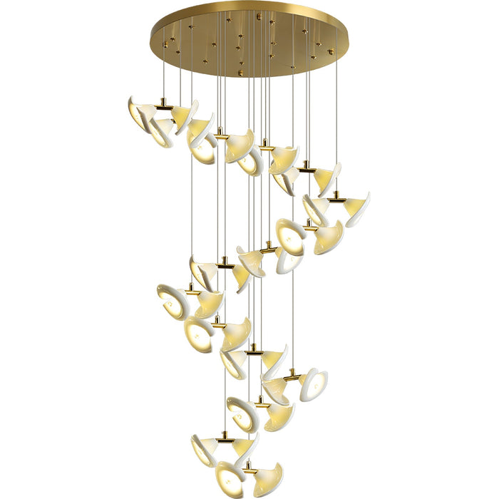 Blossom Double Horn Chandelier-DWHOME