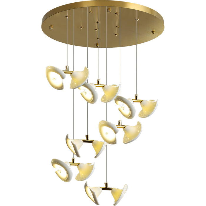 Blossom Double Horn Chandelier-DWHOME