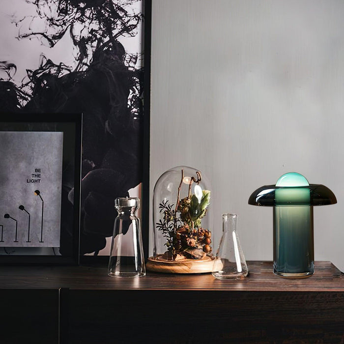 Glass Mushroom Table Lamp-DWHOME