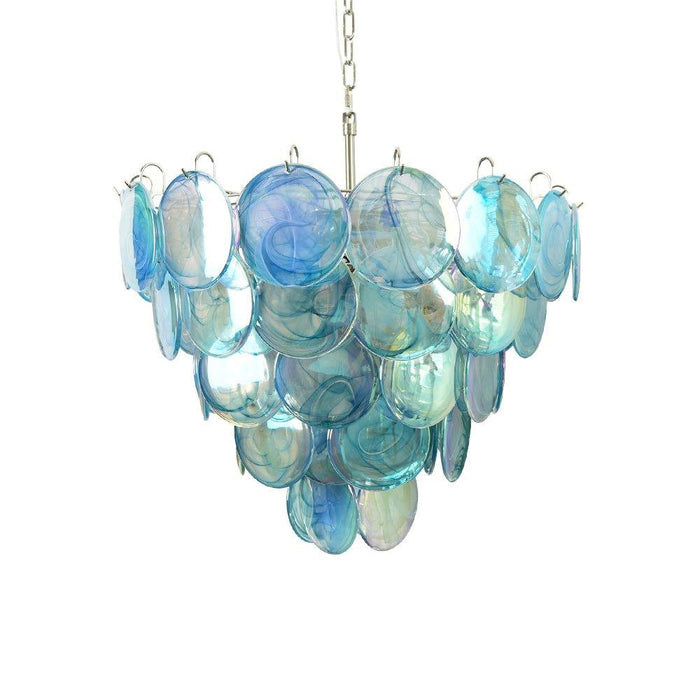 Blue Murano Disc Chandelier - DWHOME