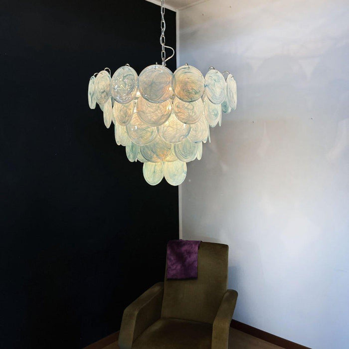 Blue Murano Disc Chandelier - DWHOME