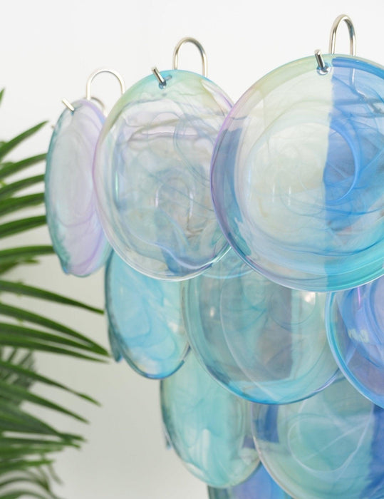 Blue Murano Disc Chandelier - DWHOME