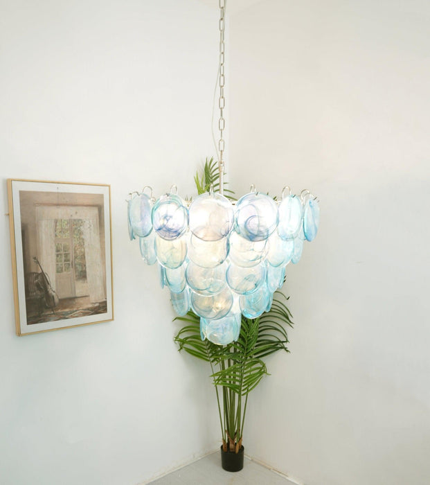 Blue Murano Disc Chandelier - DWHOME