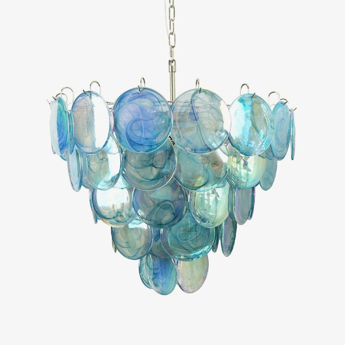 Blue Murano Disc Chandelier - DWHOME