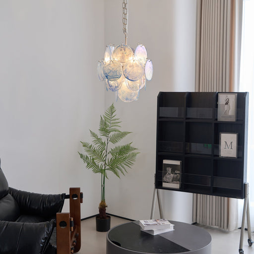 Blue Vistosi Disc Chandelier-DWHOME