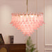 Blush Pink Glass Murano Chandelier-DWHOME