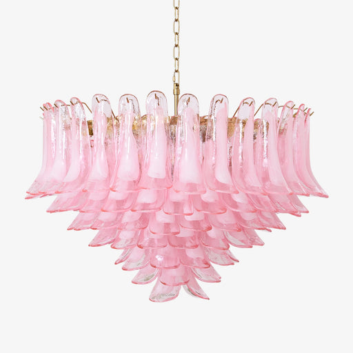 Blush Pink Glass Murano Chandelier-DWHOME