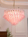 Blush Pink Glass Murano Chandelier-DWHOME