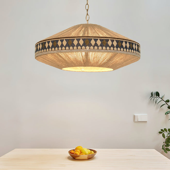 Bohemian Fringe Pendant Lamp.