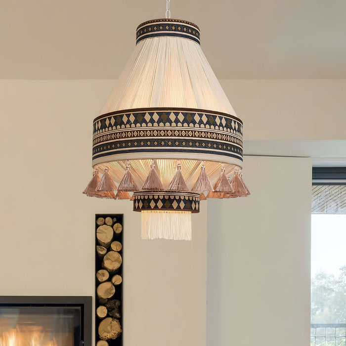 Bohemian Fringe Pendant Lamp.