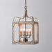 Boho Rustic Cube Chandelier.