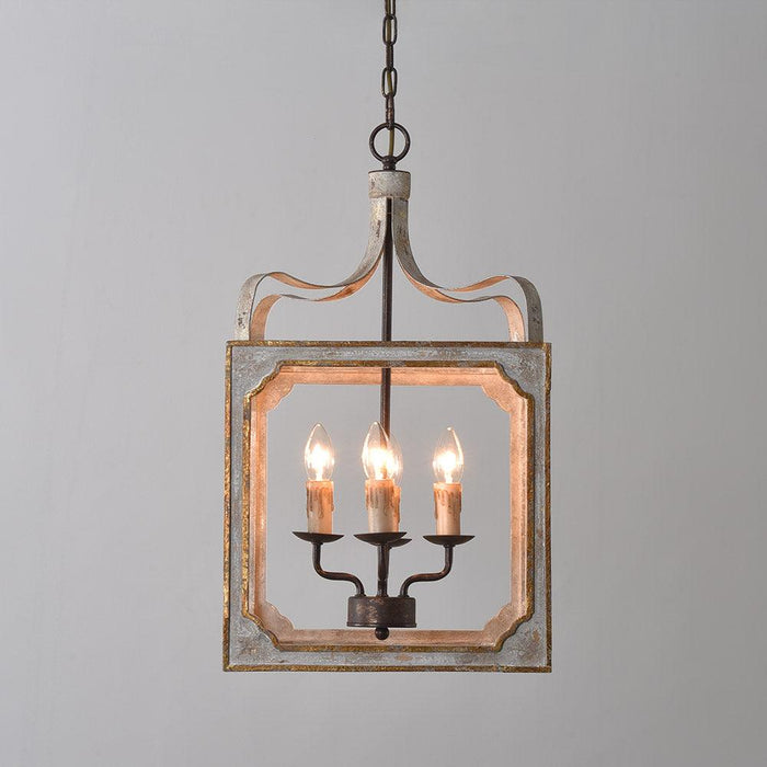 Boho Rustic Cube Chandelier.