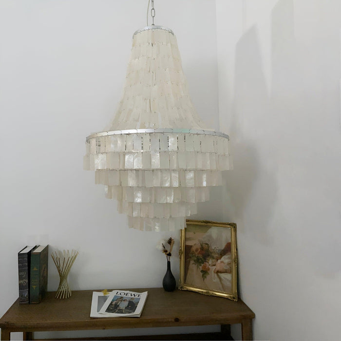 Boho Shell Tiered Chandelier-DWHOME
