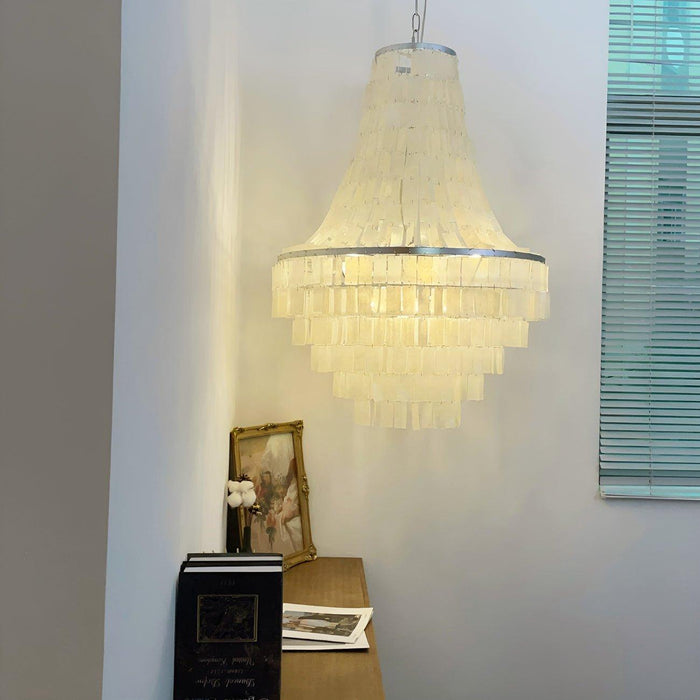 Boho Shell Tiered Chandelier-DWHOME