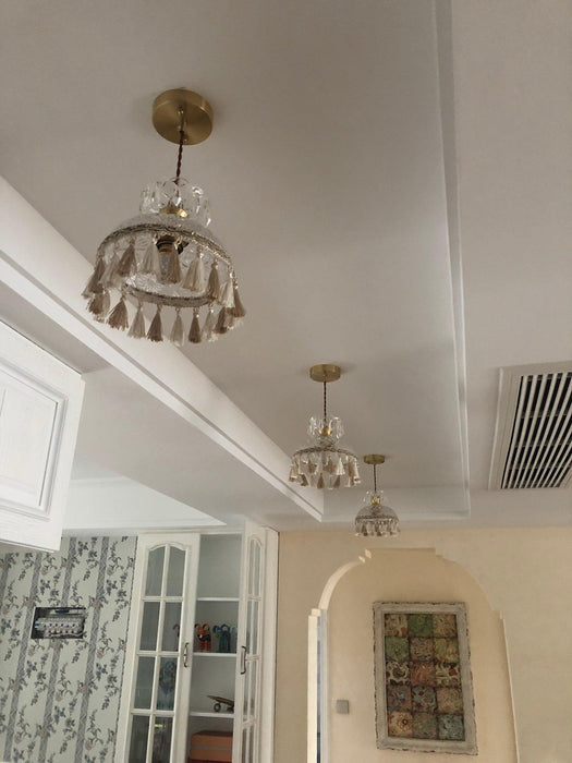 Bowl Tassel Pendant Light-DWHOME