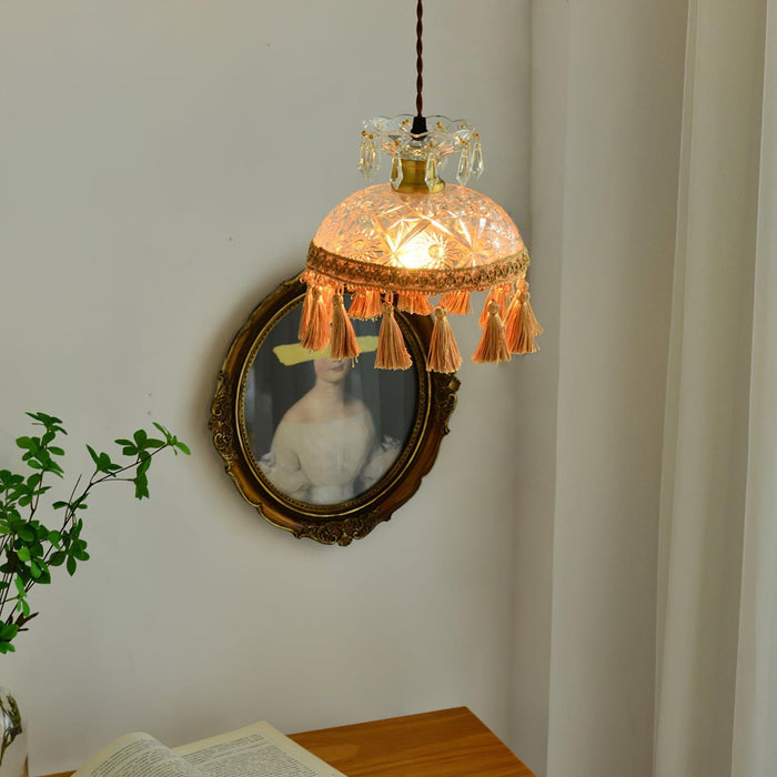 Bowl Tassel Pendant Light-DWHOME