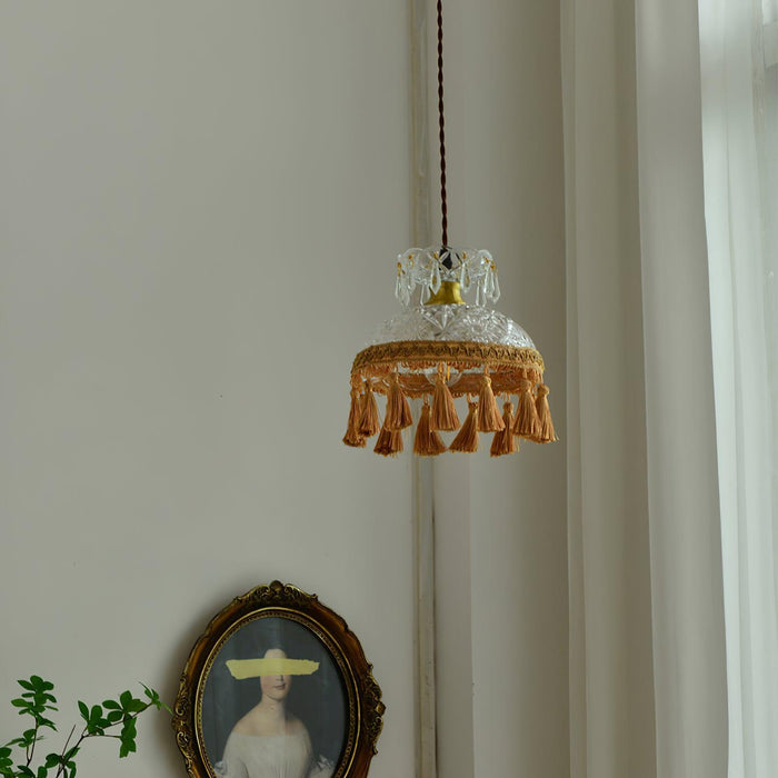 Bowl Tassel Pendant Light-DWHOME