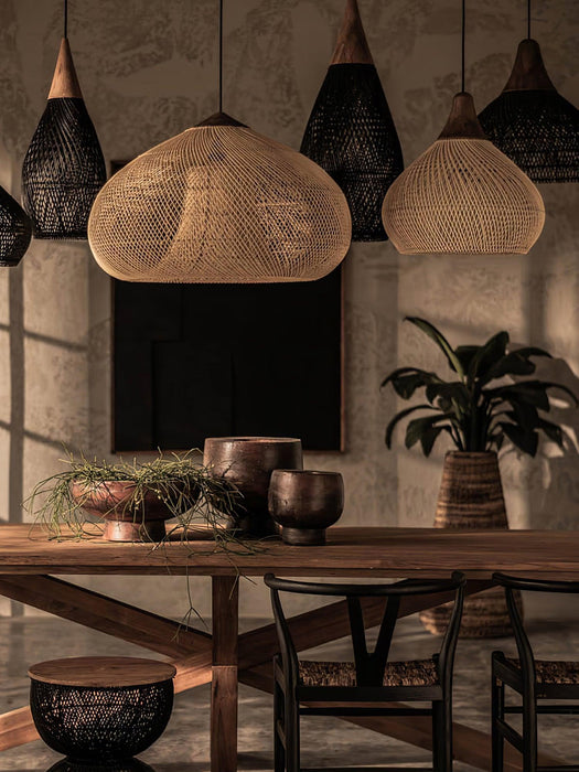 Braided Rattan Pendant Lamp-DWHOME