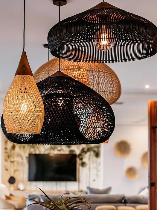 Braided Rattan Pendant Lamp - Vakkerlight