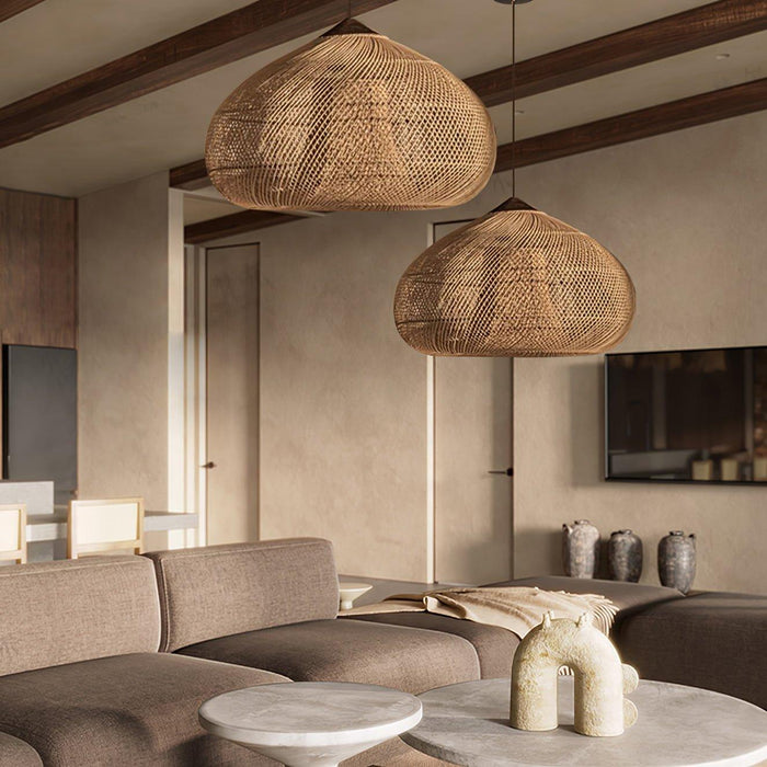 Braided Rattan Pendant Lamp-DWHOME