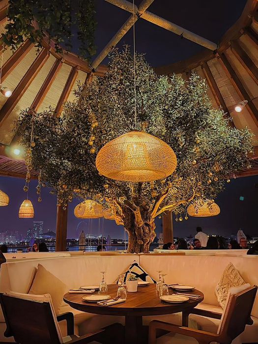 Braided Rattan Pendant Lamp-DWHOME