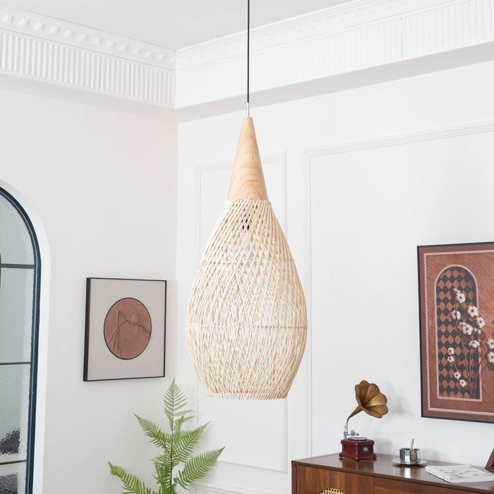 Braided Rattan Pendant Lamp - Vakkerlight